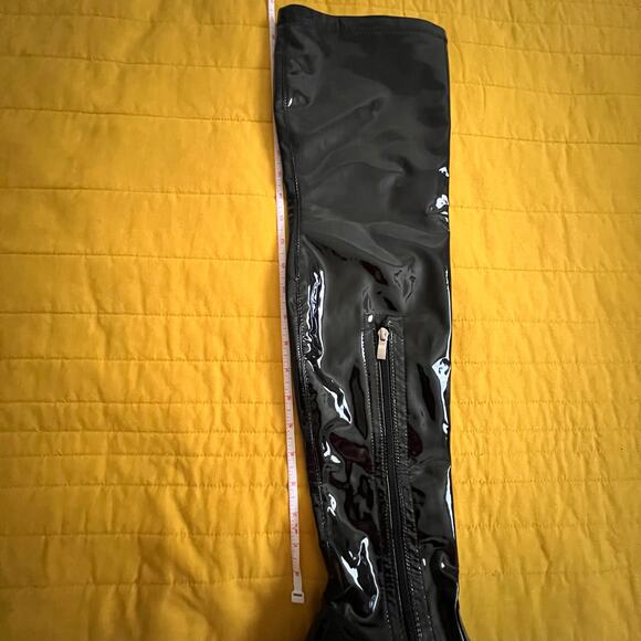 Lemonade Womens Size 8.5 Above Knee/Thigh Gothic 3 Inch Heel Boot 1/4 Side Zip - Picture 10 of 14